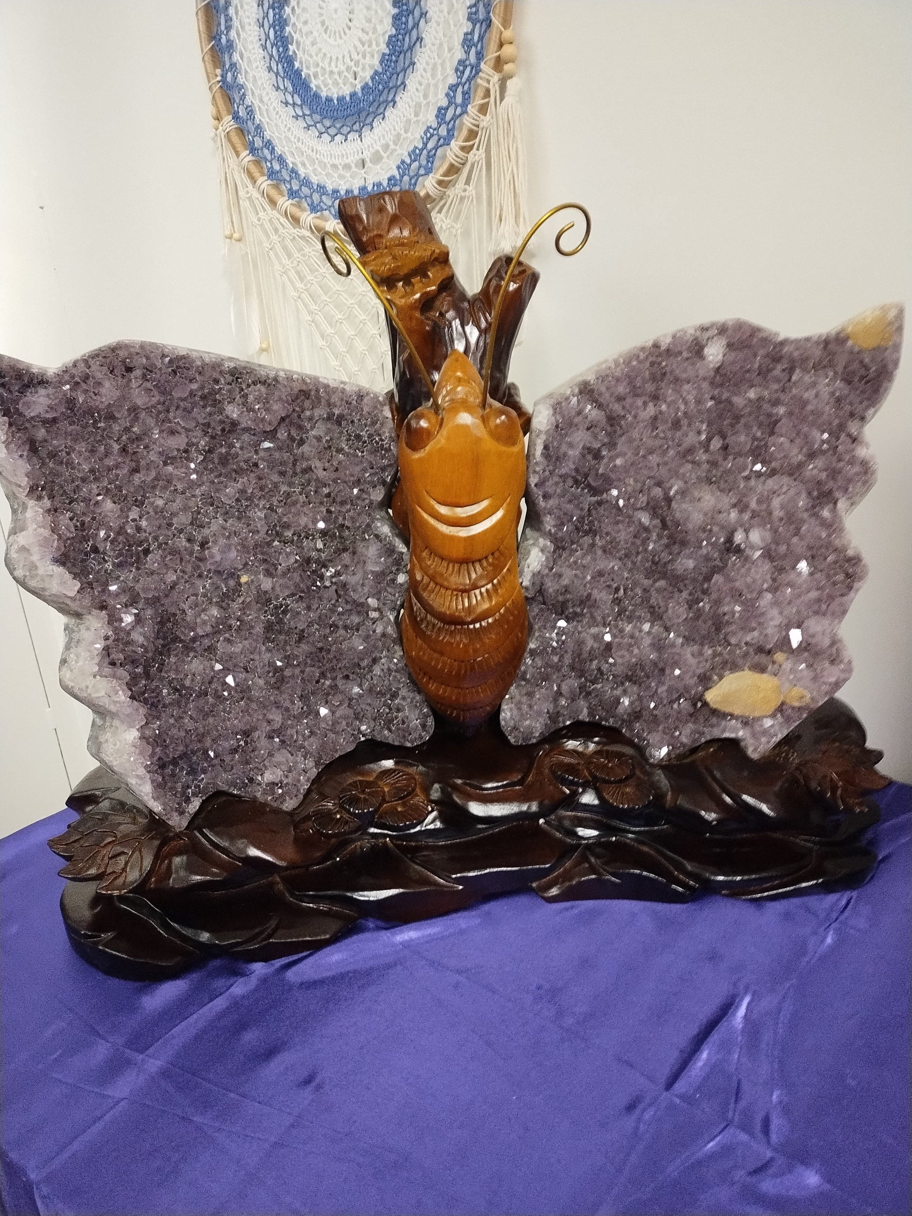 Amethyst butterfly sculpture
