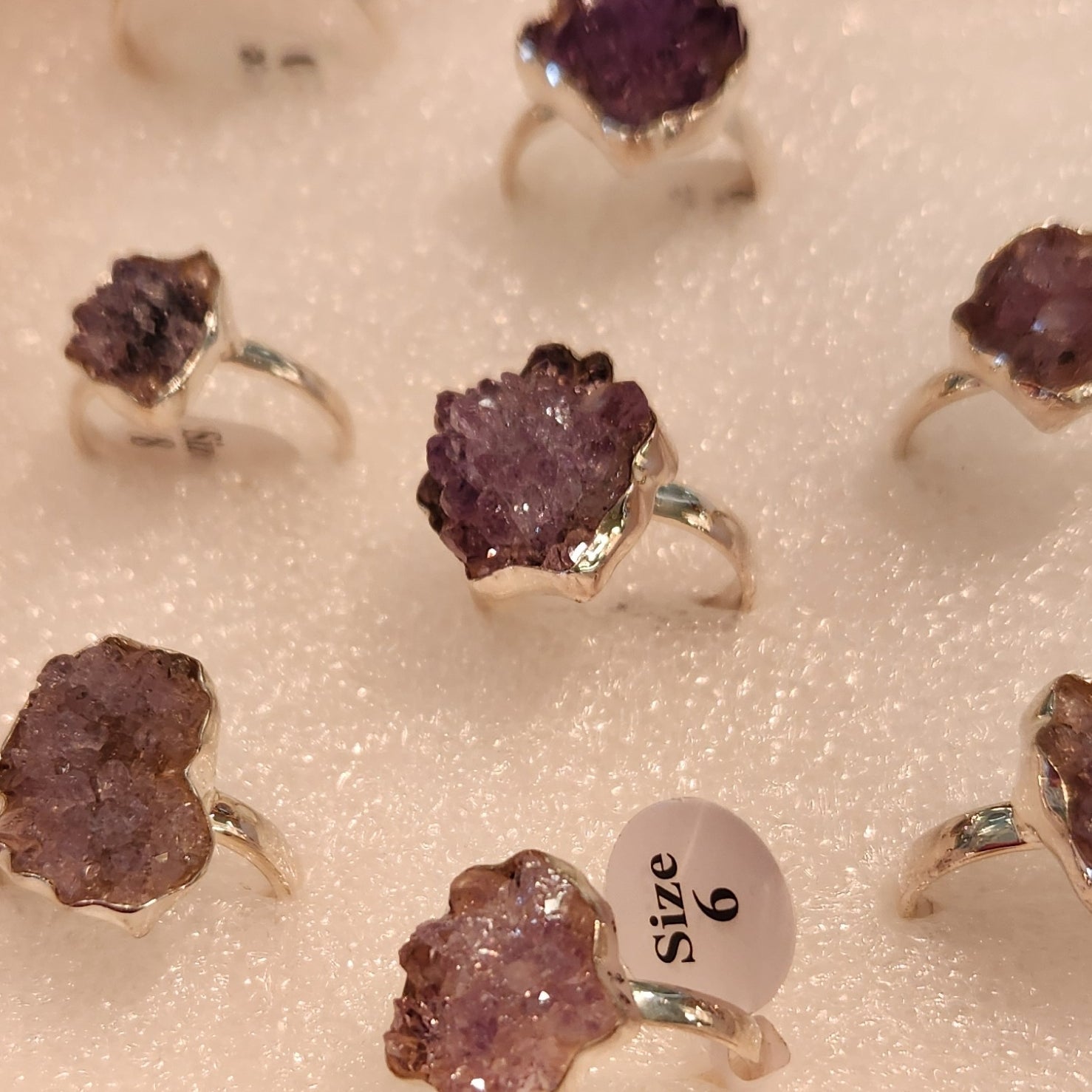 Amethyst sterling silver rings