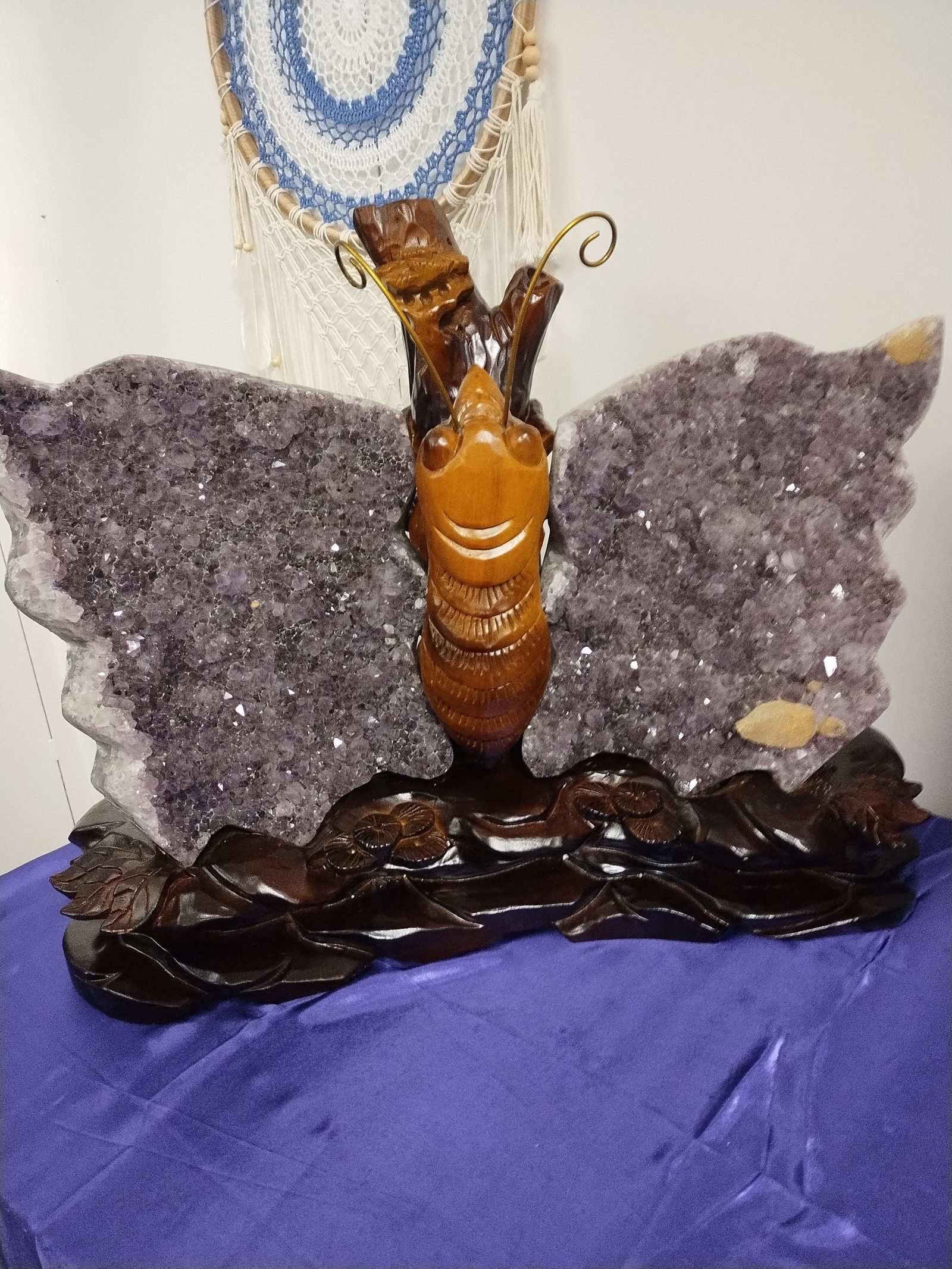Amethyst butterfly sculpture